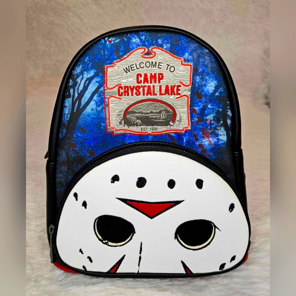 Loungefly Friday The 13th Jason Camp Crystal Lake mini backpack